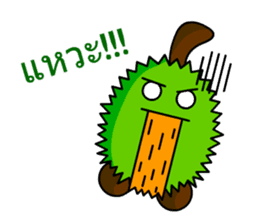 Trian the little durian sticker #13609654