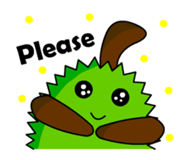 Trian the little durian sticker #13609655