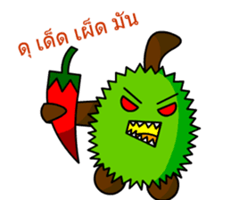 Trian the little durian sticker #13609659