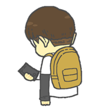 Round glasses boy sticker #13609809