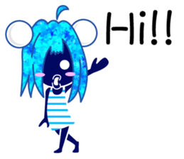 JUST BLUE GIRL (English) sticker #13610094