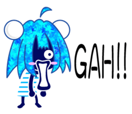 JUST BLUE GIRL (English) sticker #13610100