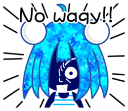 JUST BLUE GIRL (English) sticker #13610101
