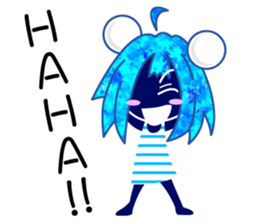 JUST BLUE GIRL (English) sticker #13610104