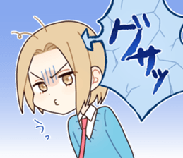 Cheerful high school boys sticker #13610196