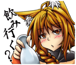 Table Turning Character Girl sticker #13610273