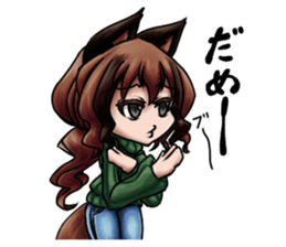 Table Turning Character Girl sticker #13610276