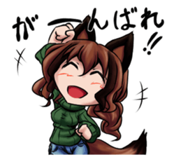 Table Turning Character Girl sticker #13610280