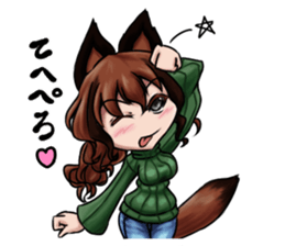 Table Turning Character Girl sticker #13610281