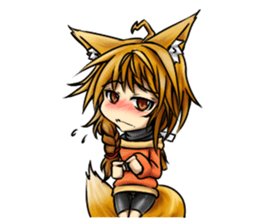 Table Turning Character Girl sticker #13610282