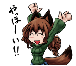 Table Turning Character Girl sticker #13610283