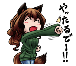 Table Turning Character Girl sticker #13610288