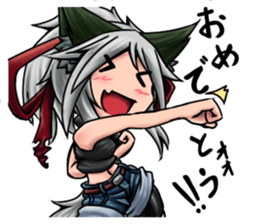 Table Turning Character Girl sticker #13610289