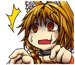 Table Turning Character Girl sticker #13610291