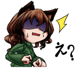 Table Turning Character Girl sticker #13610292