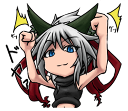 Table Turning Character Girl sticker #13610295