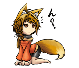 Table Turning Character Girl sticker #13610296