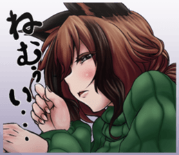 Table Turning Character Girl sticker #13610297