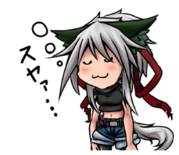 Table Turning Character Girl sticker #13610298