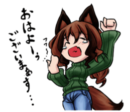 Table Turning Character Girl sticker #13610299