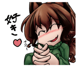 Table Turning Character Girl sticker #13610300