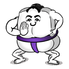 Sumo wrestler rice cake