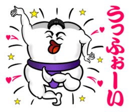 Sumo wrestler rice cake sticker #13610837