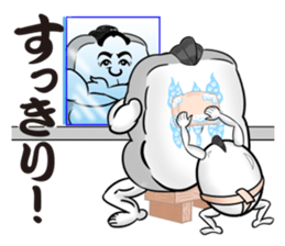 Sumo wrestler rice cake sticker #13610862