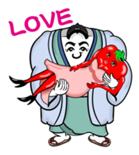 Sumo wrestler rice cake sticker #13610868