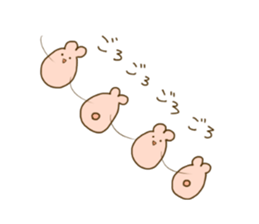 rabbit and broad beans sticker #13610888