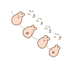 rabbit and broad beans sticker #13610888