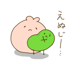 rabbit and broad beans sticker #13610895