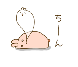 rabbit and broad beans sticker #13610897
