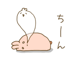 rabbit and broad beans sticker #13610897