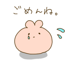 rabbit and broad beans sticker #13610898