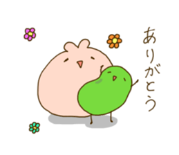 rabbit and broad beans sticker #13610900