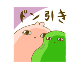 rabbit and broad beans sticker #13610911