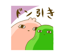 rabbit and broad beans sticker #13610911