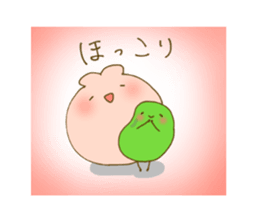 rabbit and broad beans sticker #13610912