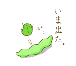 rabbit and broad beans sticker #13610914