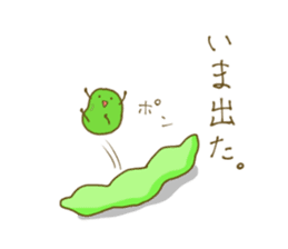 rabbit and broad beans sticker #13610914