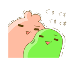 rabbit and broad beans sticker #13610918