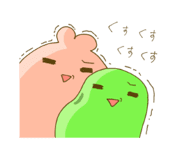 rabbit and broad beans sticker #13610918