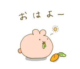 rabbit and broad beans sticker #13610919