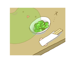 rabbit and broad beans sticker #13610921
