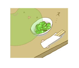 rabbit and broad beans sticker #13610921