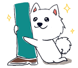 Japanese Spitz-Michael-practical sticker #13611655