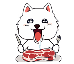 Japanese Spitz-Michael-practical sticker #13611656