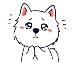 Japanese Spitz-Michael-practical sticker #13611668