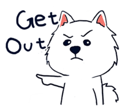 Japanese Spitz-Michael-practical sticker #13611674